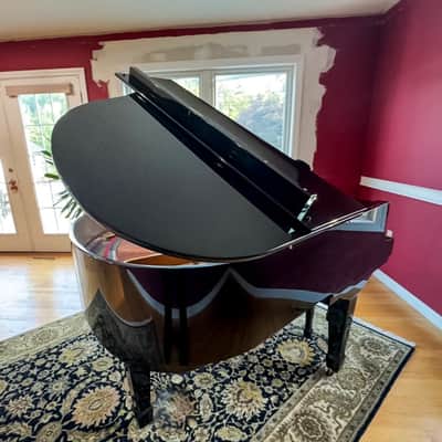 Bergmann Baby Grand Piano – 5' – Polished Ebony image 3