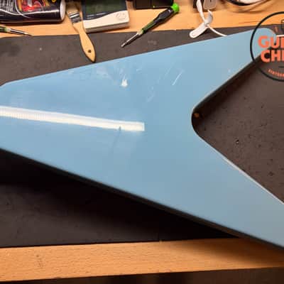 2023 Gibson Custom Shop Limited Run 70s Flying V VOS Maui Blue OHSC COA image 15