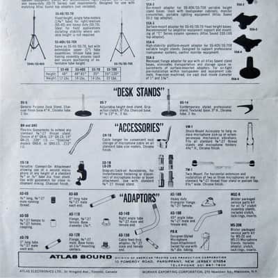 Vintage 1950's era Atlas Sound DS-5 cast iron microphone desk stand DS-7 DS-10 # 2 image 2