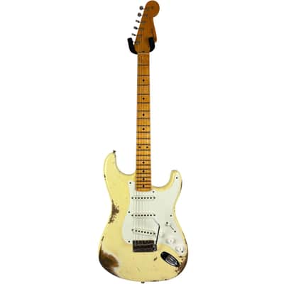 Fender Custom Shop 56 Reissue Stratocaster 2021 - Scalloped - Vintage White - Relic image 3