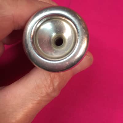 HN White Vintage Del Staigers Mouthpiece for Cornet #38-Plating Intact-1930's image 5