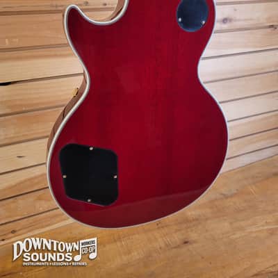 Epiphone Les Paul Custom Figured with Epiphone Premium Gig Bag - Heritage Cherry Sunburst image 7
