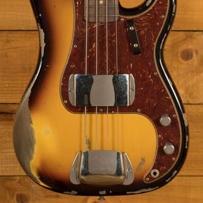 Fender Custom Shop Limited 63 Precision Bass - Heavy Relic Faded Aged 3-Tone Sunburst image 1