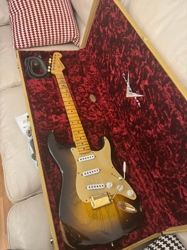 Fender Fender 55 Strat Bone Tone WF2CS Relic 2023 - Sunburst image 1