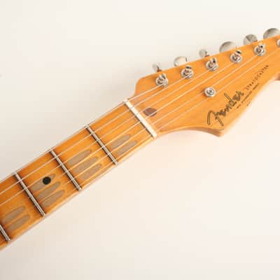 Fender Custom Shop Limited Edition Fat 1954 Stratocaster Relic with Closet Classic Hardware 1-Piece Quartersawn Maple Neck Fingerboard Aged Black LXX0779 image 5