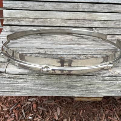 Slingerland Radio King 14" Vintage 1950's Nickel Drum Hoop image 7