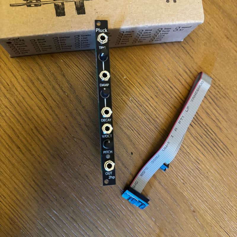 2hp Pluck Eurorack Synth voice black panel image 1