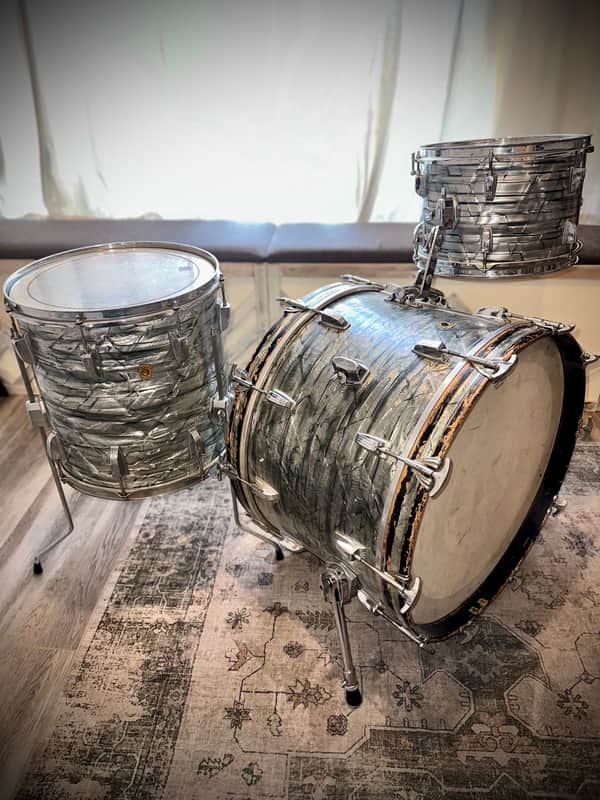 Ludwig  Vintage 60s Keystone Early 60s - Sky Blue Pearl image 1
