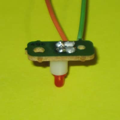 very clean Boss RED LED on a very small rectangle circuit board + green & orange wires (works fine) for Boss compact size pedals - came off of a used 1985 PH-2 Super Phaser pedal) + 2 small pieces of heat shrink tubing (NO: pedal or other items included image 20