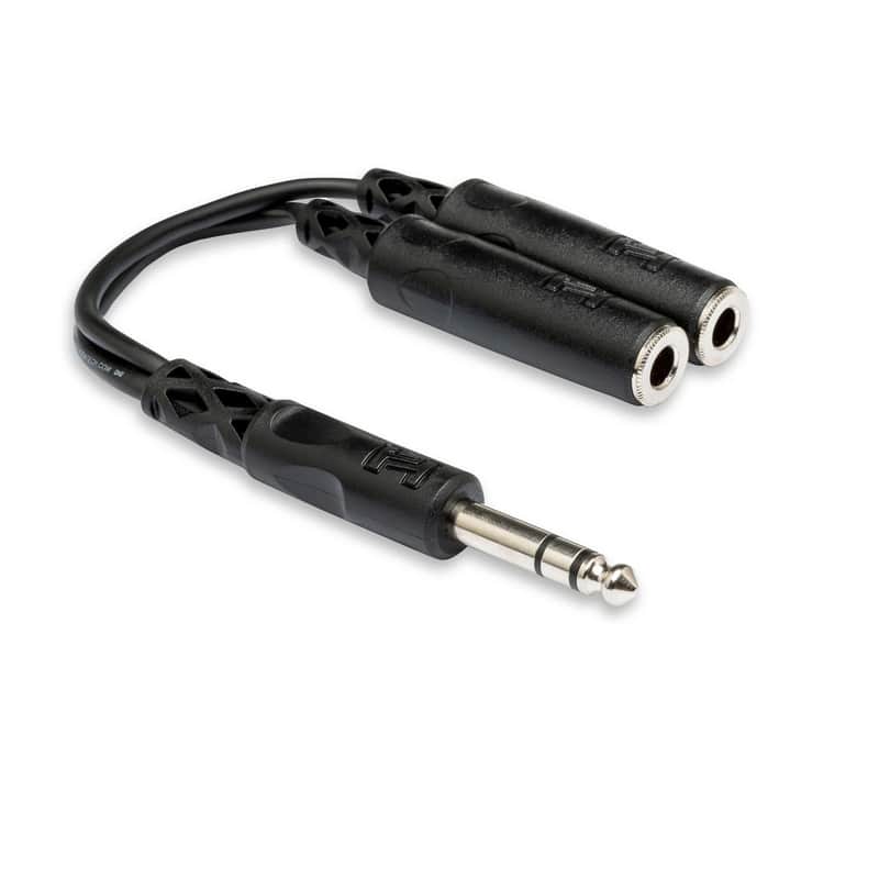 Hosa 1/4" Male to Two 1/4" Female Y-Cable (6") image 1