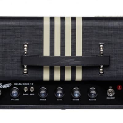 Supro 1820R Delta King 10 5-Watt 1x10" Guitar Combo - Black / Cream Stripes image 3