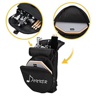 Drum Practice Pad Set with Drum Stand , Drum Sticks and Gig Bag  Bundle Kit image 3