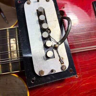Vintage 1967 Gibson ES-335-12 ES-335-TDC-12 12 string guitar in red w/ case image 2