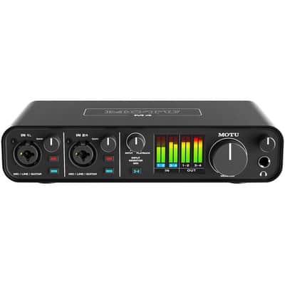 Mint MOTU M4 4x4 USB-C Audio Interface Bundle with 2x Pig Hog 10ft XLR Tour Grade Microphone Cables & Polishing Cloth â€“ 24-bit/192kHz Recording, ESS Sabre32 Ultra DAC image 3