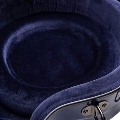 Crossrock Deluxe Fiberglass Flight Hard Case for 11 inches 5 Strings Open Back Banjo, Navy Blue image 6