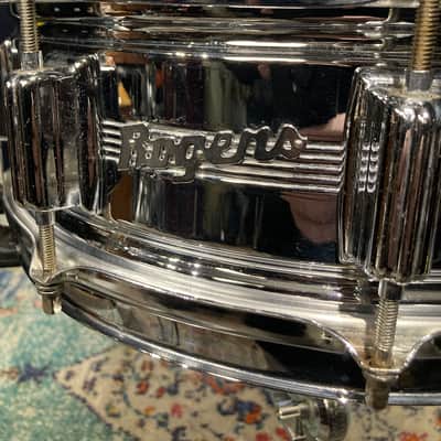Rogers - 5x14" Dyna-Sonic 5 Line - Chrome Over Brass Snare Drum. No. 37 image 5