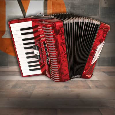 Hohnica 48-Bass Entry-Level Piano Accordion - Pearl Red (1304-RED) image 1