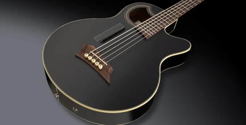 Warwick RockBass Alien Deluxe Hybrid Thinline, 5-String - Solid Black Satin image 1