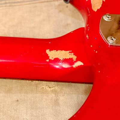 Kustom K-200 Bass Guitar 1968 - Transparent Red image 16