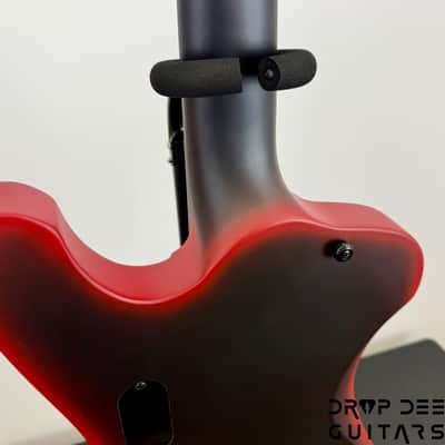 ESP LTD Phoenix-7 Baritone Black Metal 7-String Electric Guitar - Black Red Burst Satin image 14