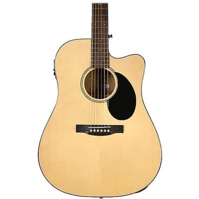 Jasmine J-Series Acoustic-Electric Guitar, Natural (JD36CE-NAT-U) image 4