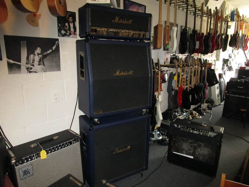 Marshall 1962-1992 30th 6100LE Anniversary BLUE 100 watt FULL Stack near Mint w/ original shipping image 1