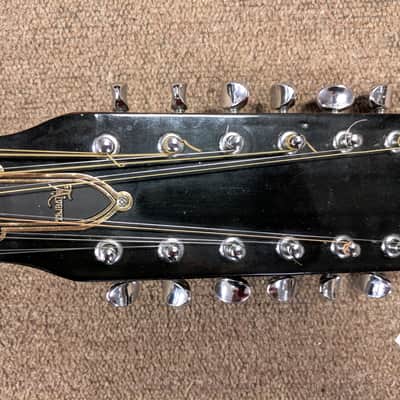 1974 Alvarez Model 5021 12 String Acoustic Guitar, Solid Spruce, Mahogany, MIJ, Light Strings image 6