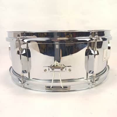Pearl 5x13" Steel Shell Snare Drum 6-Lug Vintage 90s w Muffler Throw-Off/Butt SS image 3