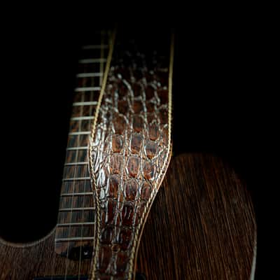 Blue Bell Straps Johnson COCODRILE Strap Exotic Leather One of a Kind Exclusive Al’s Music Factory Collection 2026 - Chocolate Latte image 13