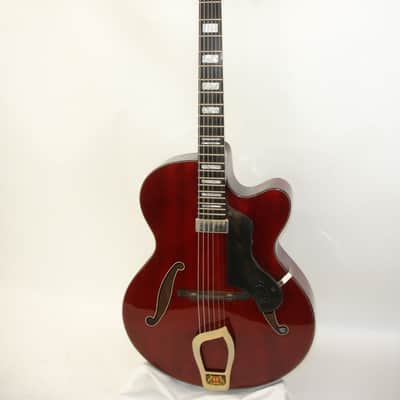 Hagstrom HL550 Hollow-Body Jazz Electric Guitar, Matte Natural Mahogany w/ Case HL-550 image 2
