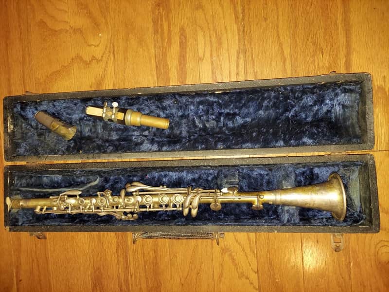 Vintage Henri Lavella American metal clarinet with case/neck/mouthpiece, USA image 1