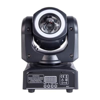 ColorKey Mover Halo Beam QUAD MKII Moving Head Fixture with 40W RGBW LED Beam, 12x 5050 RGB SMD LED Halo, and DMX Control (Black) image 3