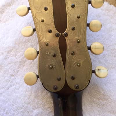 Umberto Ceccherini Neapolitan Style bowlback mandolin 1881 with Eastman Case image 6