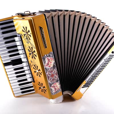 Custom Made Top Professional ACCORDION WELTMEISTER STELLA 120 bass, 16 reg. + Hard Case & New High Quality Leather Shoulder Straps ~ Refurbished - Certificate -VIDEO image 7