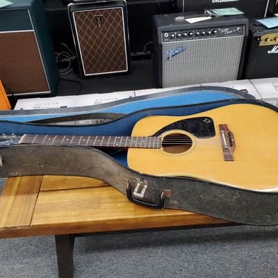 Aria acoustic guitar 1970's? Model # 794 Natural finish made in Japan with case image 1
