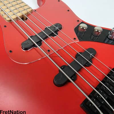Marco Bass Guitars TFL-5 5-String 34.5" Satin Red Glockenklang - 9.84lbs image 12