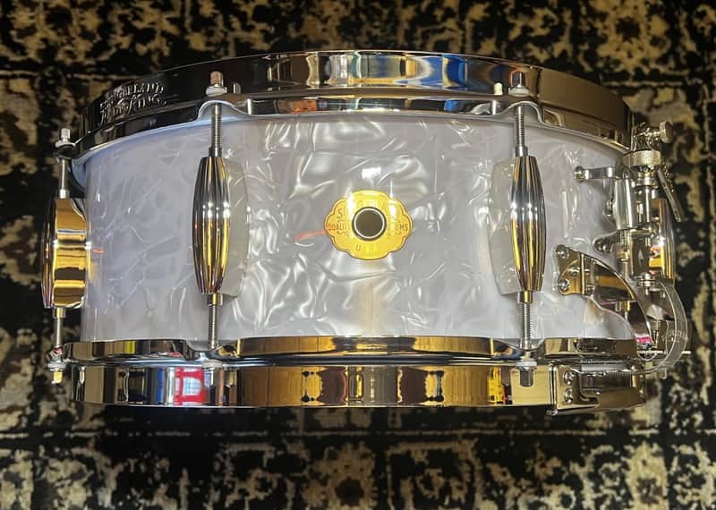 Slingerland Radio King 5.5" x 14" Solid Maple Snare - White Marine Pearl image 1