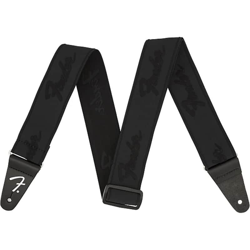 Fender WeighLess Running Logo 2" Guitar Strap image 1