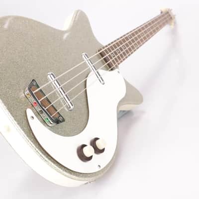90s Danelectro '59 DC Long Scale 4-String Sparkle Bass Wendy & Lisa #37081 image 7