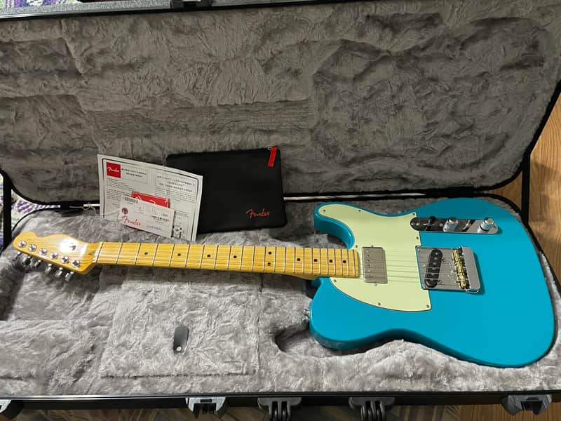 Fender American Professional II Telecaster with Fralin/Duncan Miami Blue image 1