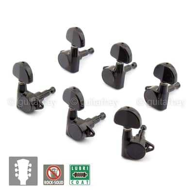 NEW Gotoh SG301-20 Tuners 3x3 Tuning Keys Grover Style 3+3 - BLACK image 1