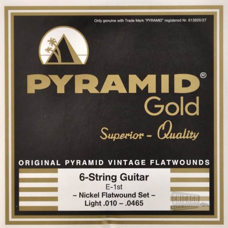 Pyramid Gold Flatwound Light Electric Guitar Strings 10-465 image 1