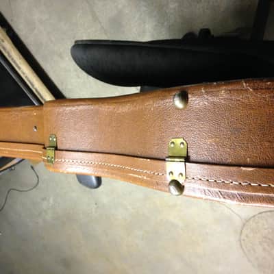 Gibson Vintage Hardshell Case 1950,s Brown 4 latch case image 6