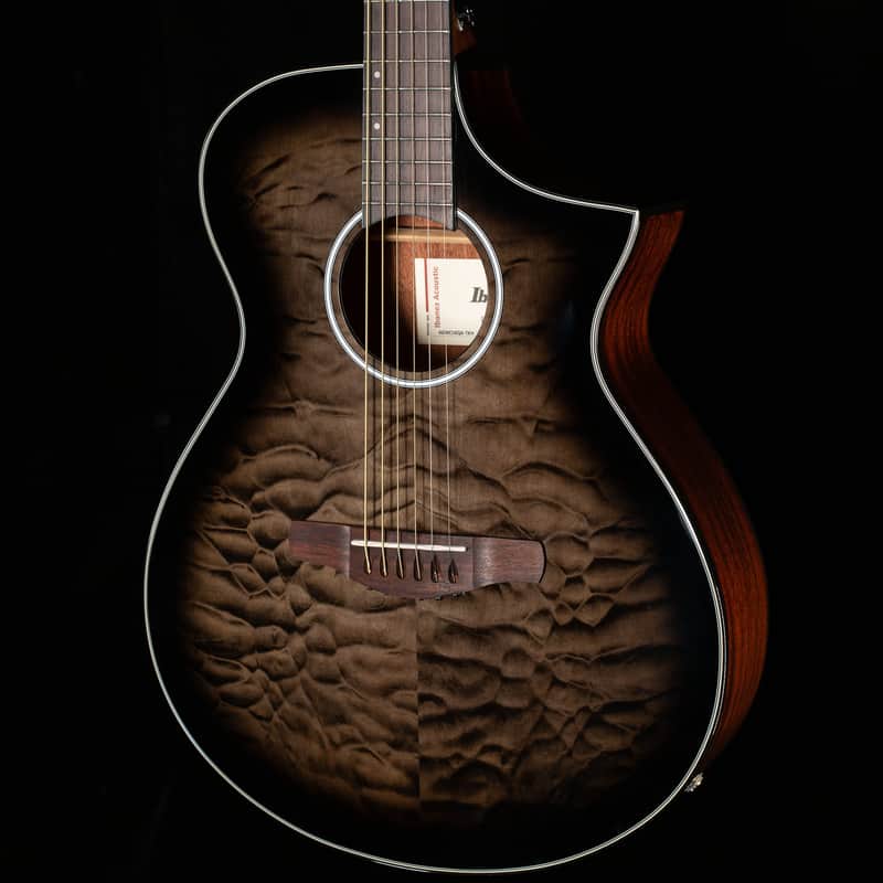Ibanez AEWC16QA Acoustic Electric Guitar Trans Black Sunburst (776) image 1