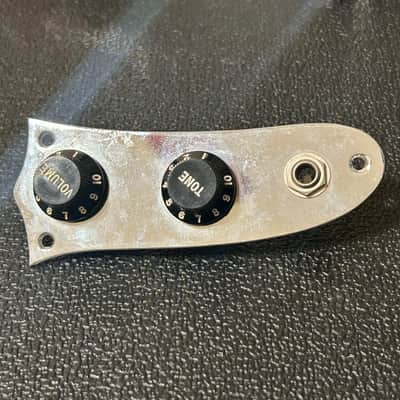 Lefty Vintage 1979 Fender Mustang Guitar Control Plate Pots Jack Harness image 1