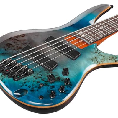 Ibanez SR Bass Workshop 5 String Electric Bass - Multiscale - Tropical Seafloor (SRMS805TSR) image 8