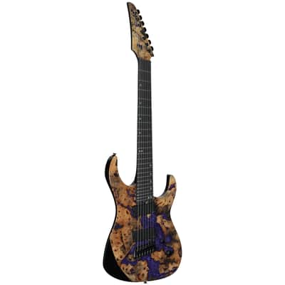 Legator Ninja X7F Multi-Scale 7-String Guitar, Royal Purple, with Gig Bag image 2