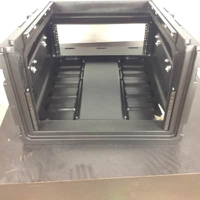 Very Good SKB 1SKB-R104W Rolling Compact Rig: 10U Top Rack, 4U Front Rack, Steel Rails, Hard top, L/R Access doors image 5