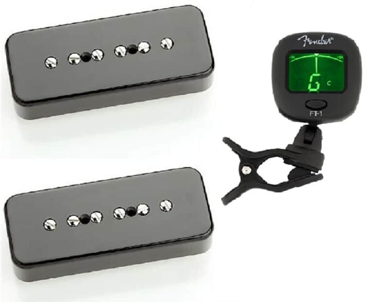 Seymour Duncan Vintage P-90 Set In Black SP90-1b Bridge & SP90-1n Neck Pickups ( FENDER TUNER ) image 1