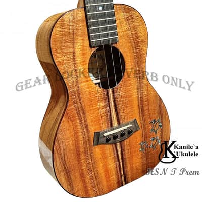Kanile`a HNS T Prem 25th anniversary Sea Turtle Tenor ukulele with Premium Koa wood image 3